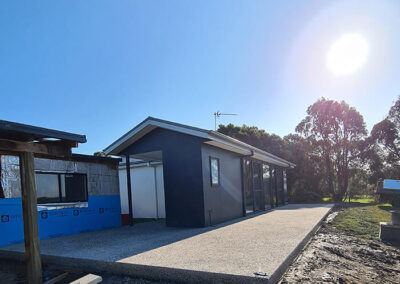 Residential construction project in progress in Devonport